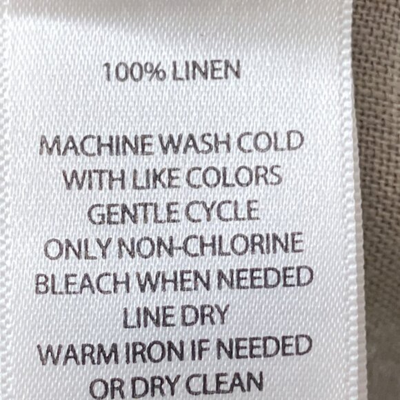 Cynthia Rowley Size 8 Beige 100% Linen Roll-Tab‎ Convertible Crop Beach Pants - Picture 4 of 4